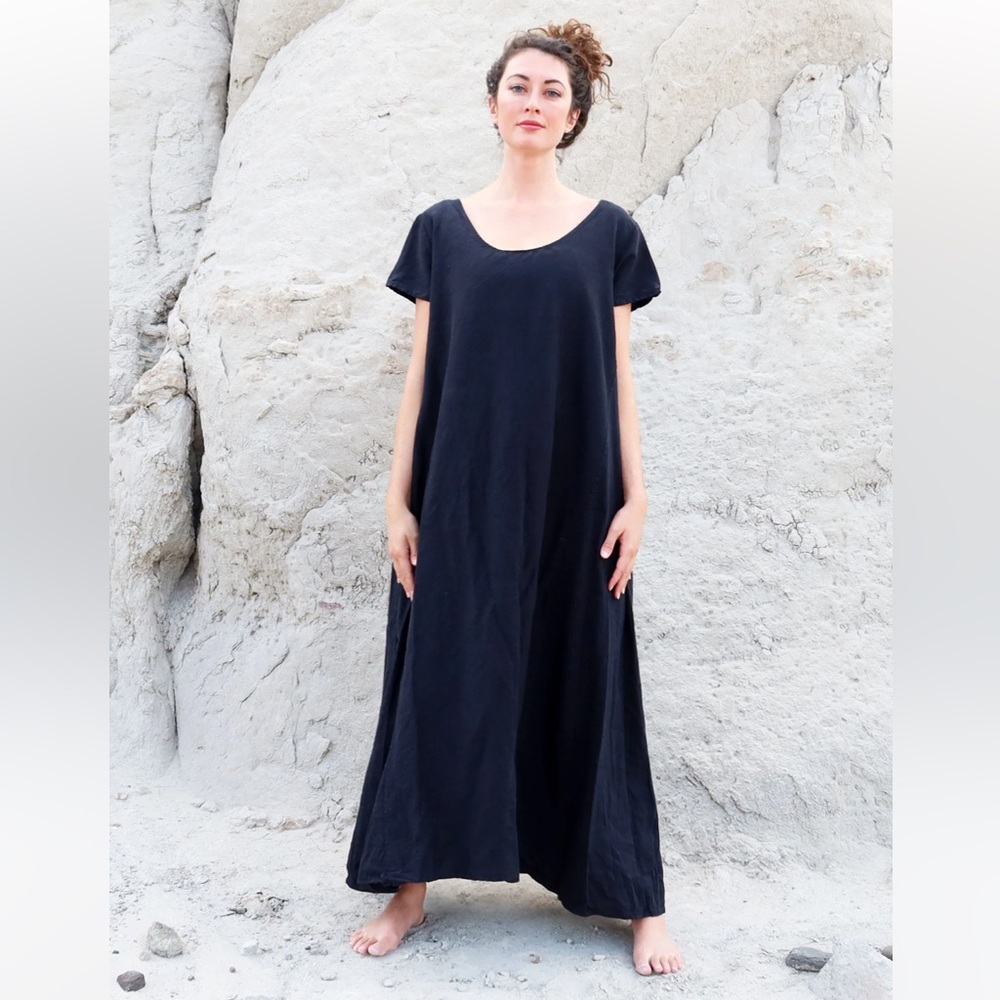 Gaia Conceptions Everyday Wanderer Silk Crepe long flowy maxi dress brand new - Picture 13 of 16